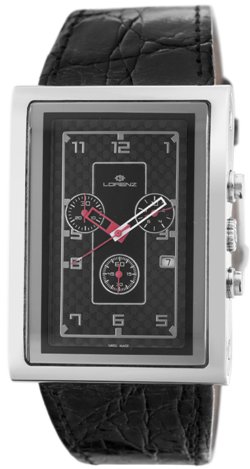 Lorenz Mens 025923AA TB7 Big Rectangular Chronograph Watch